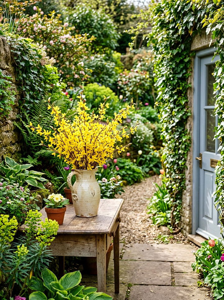 Artificial Forsythia Stems - 30 bedroom faux flowers