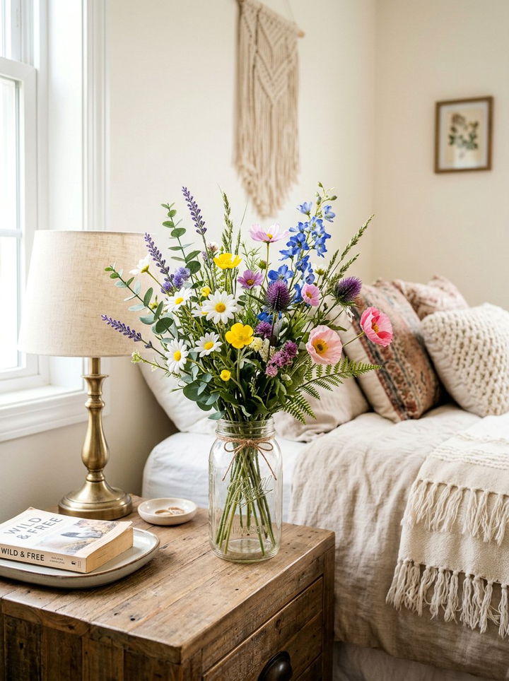 Artificial Wildflower Bundle - 30 bedroom faux flowers