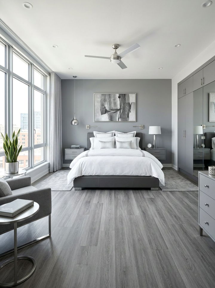 Ash Gray Vinyl Flooring - 30 bedroom vinyl flooring ideas