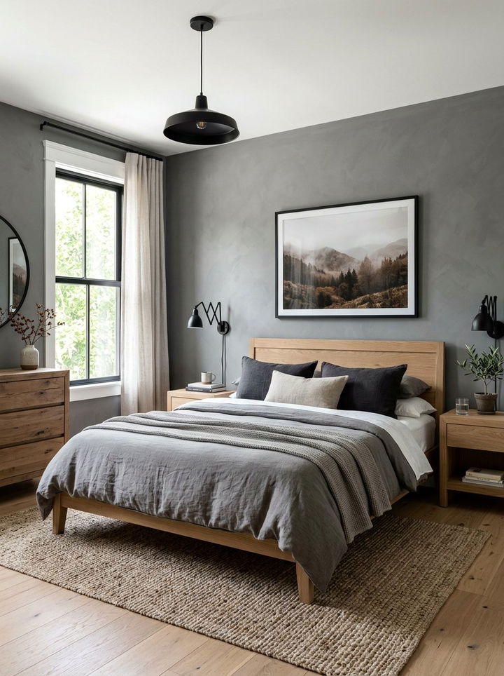 Ash Grey Bedroom - 30 cool toned bedroom ideas
