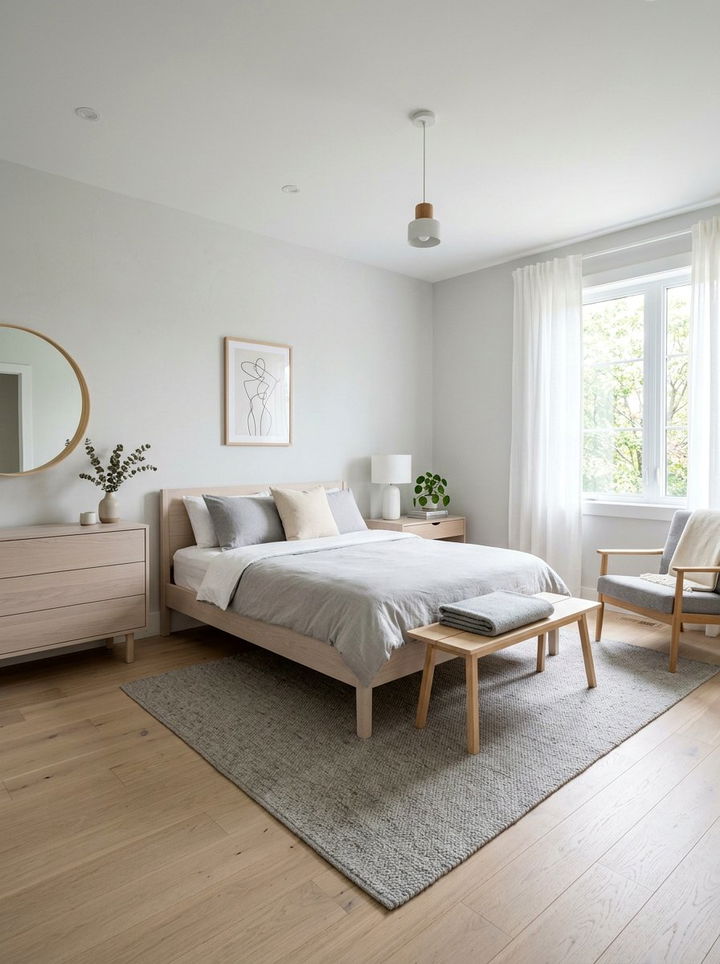 Ash Grey Scandi Bedroom - 30 grey bedroom design ideas