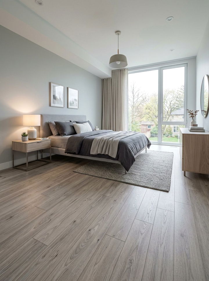 Ash wood bedroom laminate - 30 bedroom laminate flooring ideas