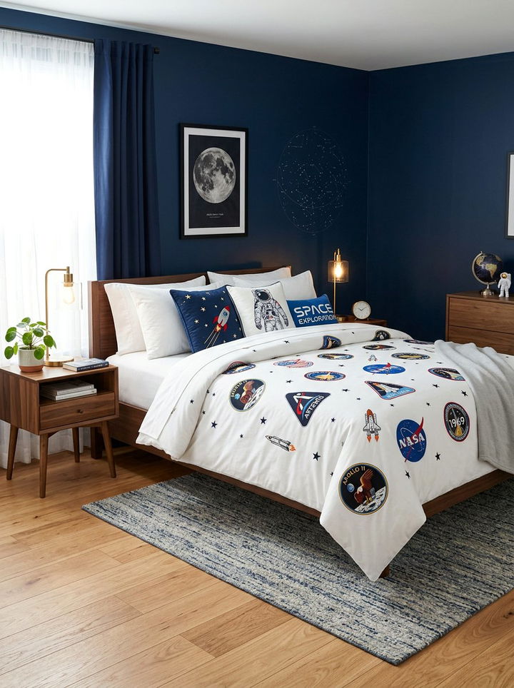 Astronaut Bedding Set - 30 space themed bedroom ideas