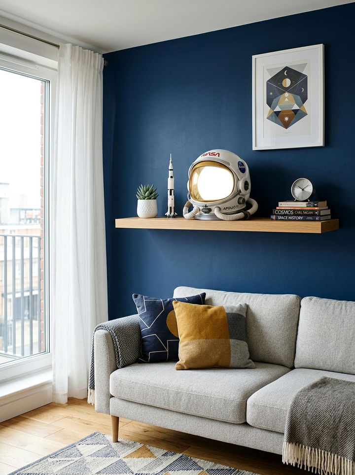 Astronaut Helmet Lamp - 30 planet bedroom ideas