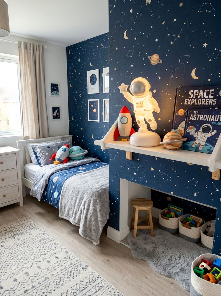 Astronaut Night Light - 30 space themed bedroom ideas