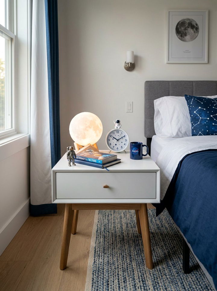 Astronaut bedside table - 30 astronaut bedroom ideas