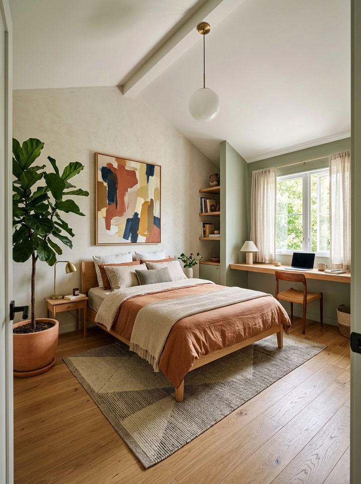 Asymmetrical Bedroom Setup - 30 bedroom space planning ideas