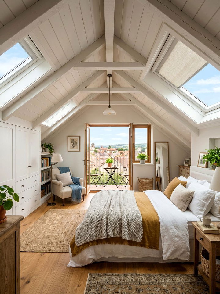 Attic Bedroom Balcony - 30 bedroom with balcony ideas