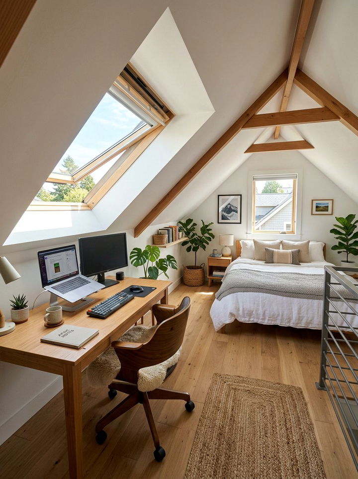 Attic Bedroom Office - 30 bedroom home office ideas