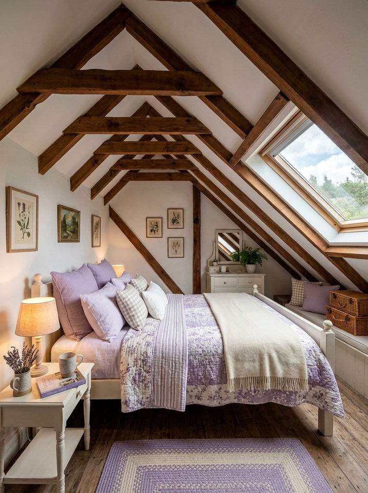 Attic Bedroom Sloped Beams - 30 exposed beam bedroom ideas