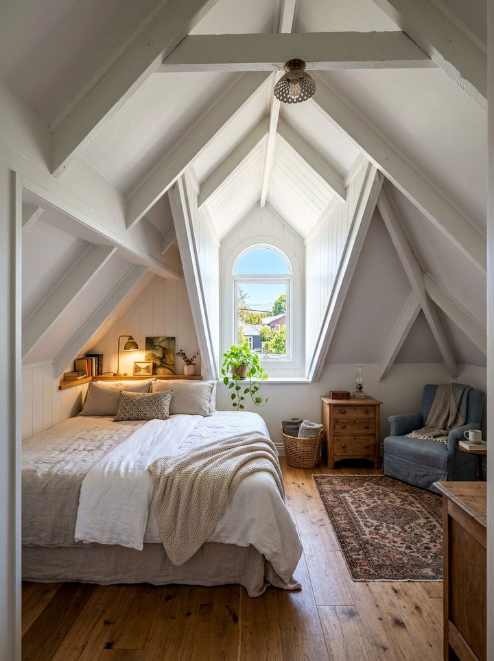 Attic Bedroom Sloped Ceiling - 30 bedroom vaulted ceiling ideas
