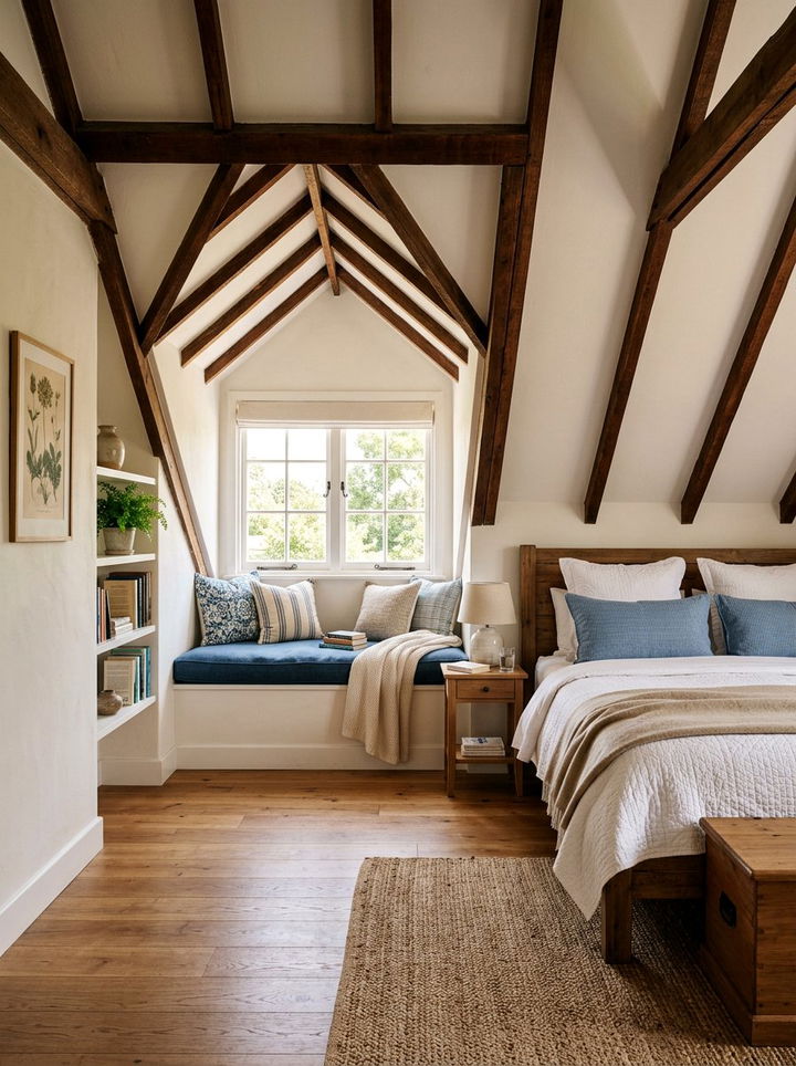 Attic Bedroom With Built In Window Bench - 30 bedroom with lounge ideas