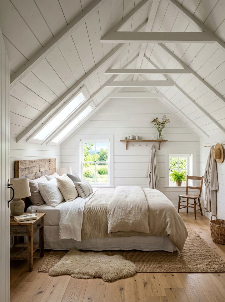 Attic Farmhouse Bedroom - 30 farmhouse bedroom ideas