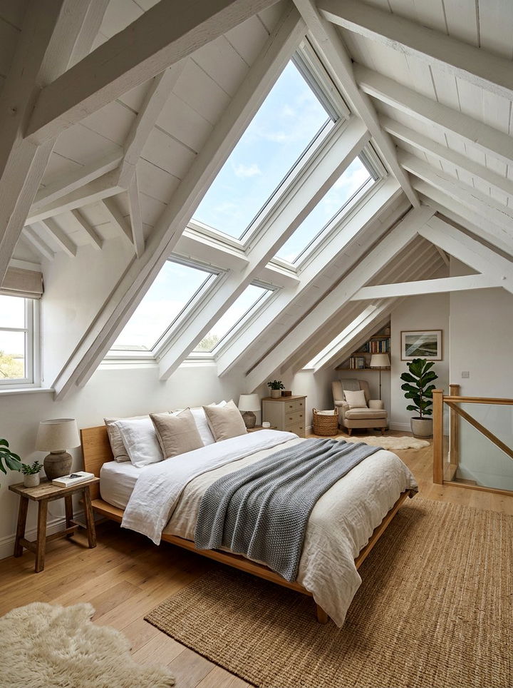 Attic Loft Skylight - 30 loft style bedroom ideas
