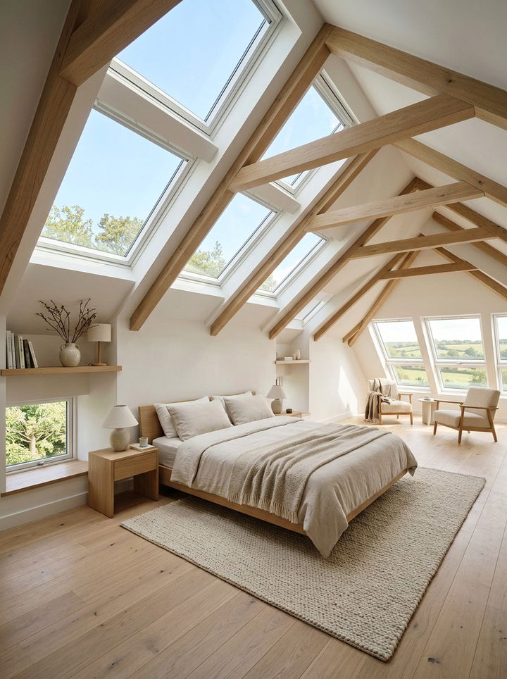 Attic Mansion Bedroom With Skylights - 30 mansion bedroom ideas