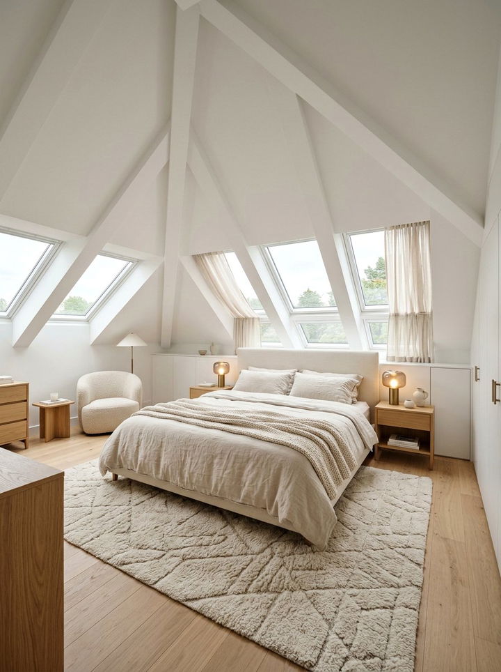 Attic Master Bedroom - 30 sloped ceiling bedroom ideas