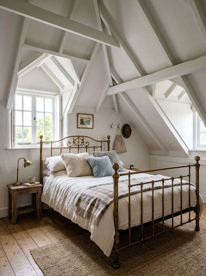 Attic Room Brass Bed - 30 bedroom brass beds