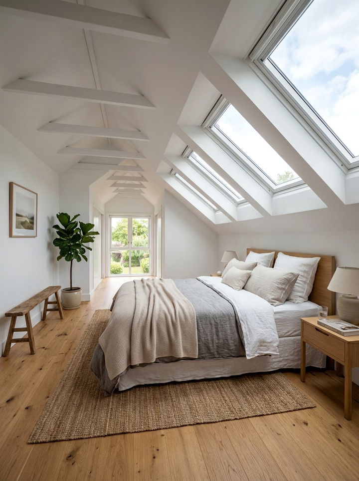 Attic Skylight Placement - 30 long bedroom ideas