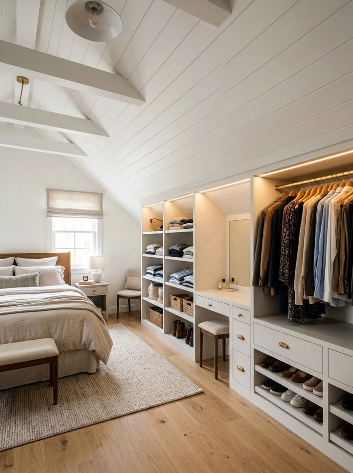 Attic Sloped Ceiling Closet - 30 bedroom closet systems
