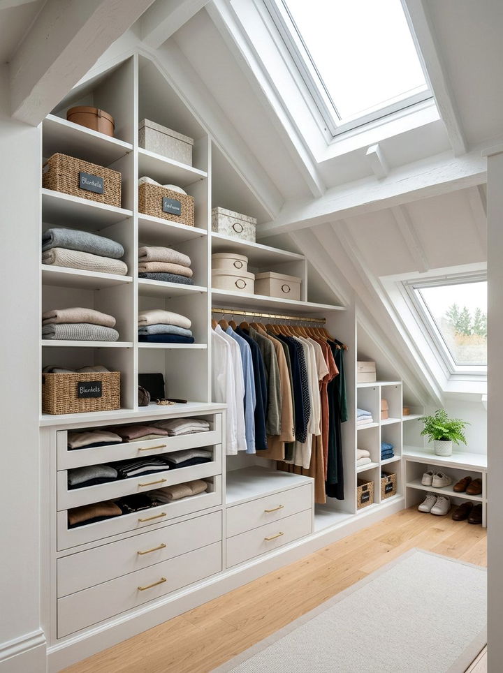 Attic Sloped Ceiling Closet - 30 bedroom closet ideas