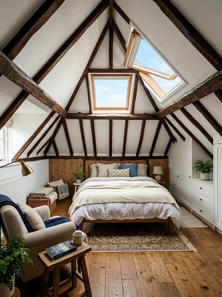 Attic bedroom - 30 bedroom upgrade ideas