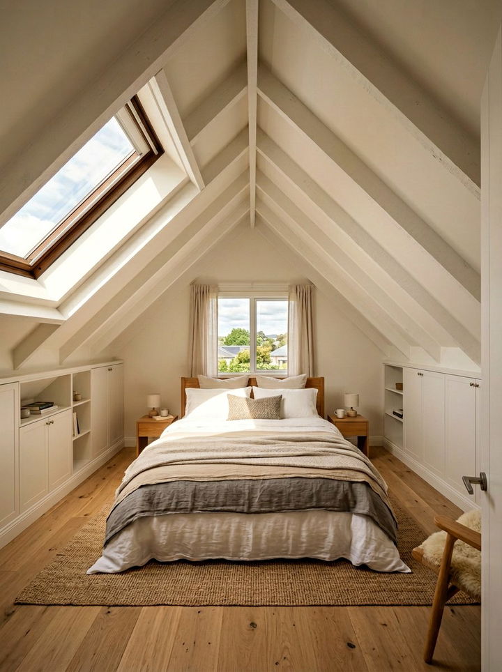 Attic bedroom floor plan with sloped ceilings - 30 bedroom floor plan ideas