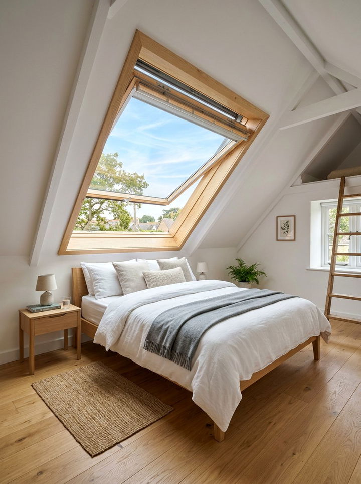 Attic bedroom skylight - 30 Finnish bedroom ideas