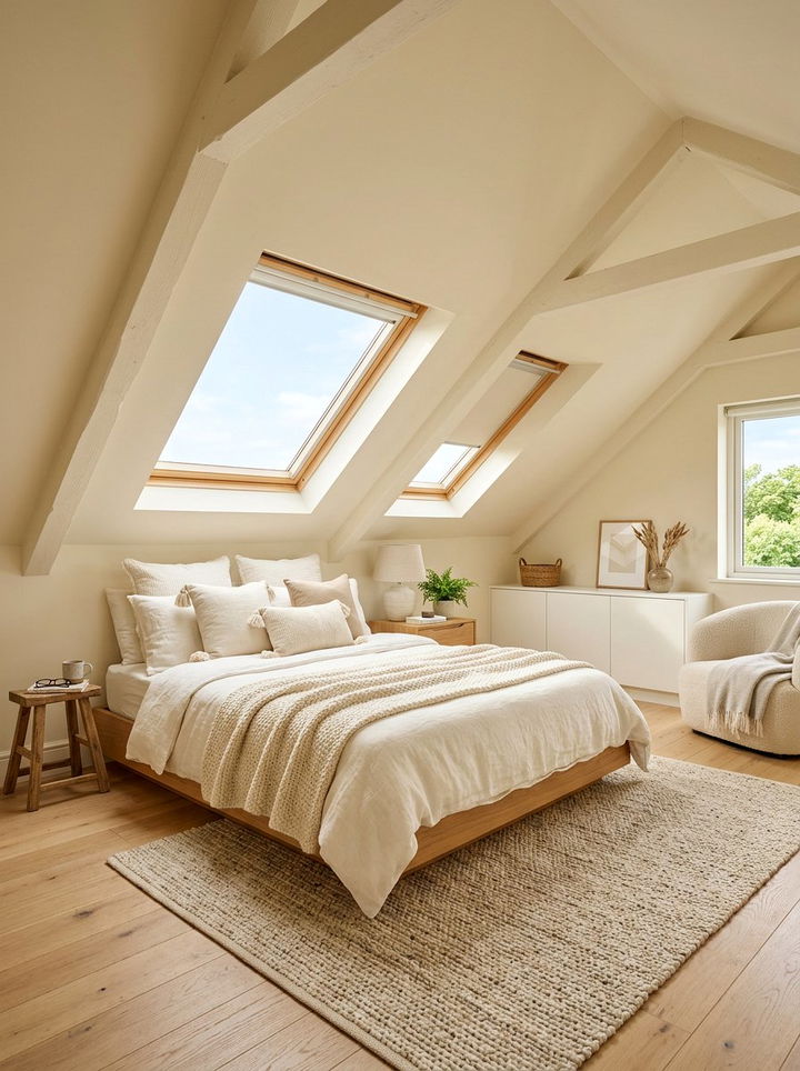Attic off white bedroom - 30 off-white bedroom ideas