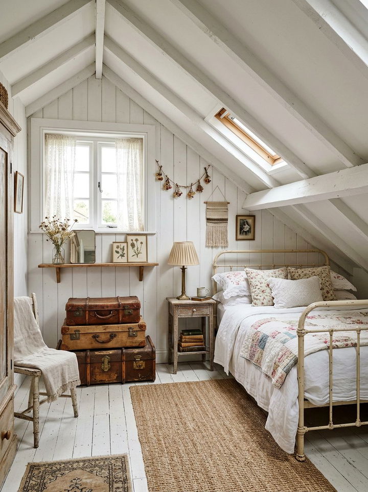 Attic shabby chic bedroom - 30 French shabby chic bedroom ideas