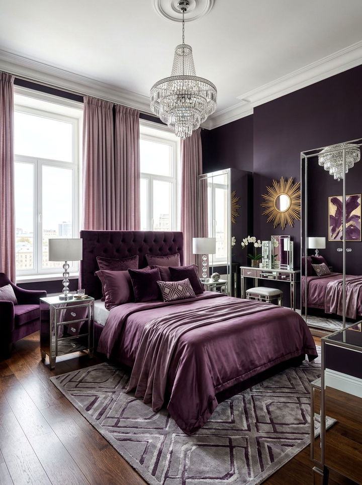 Aubergine Bedroom - 30 moody bedroom color ideas