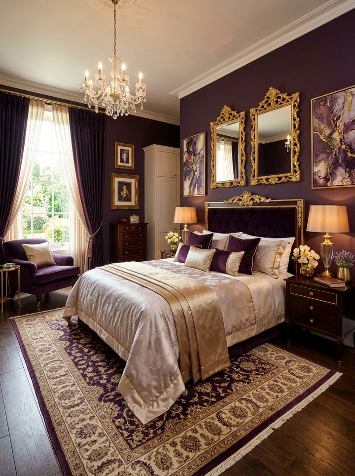 Aubergine Bedroom - 30 bold color bedroom ideas