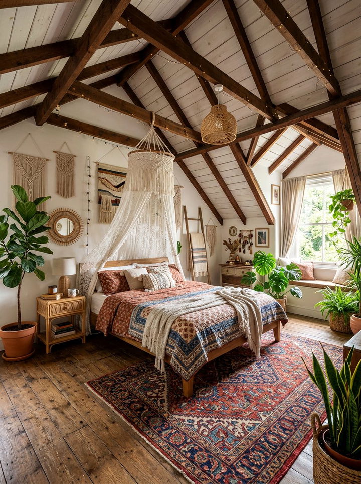 BOHEMIAN ATTIC BEDROOM - 30 attic bedroom ideas