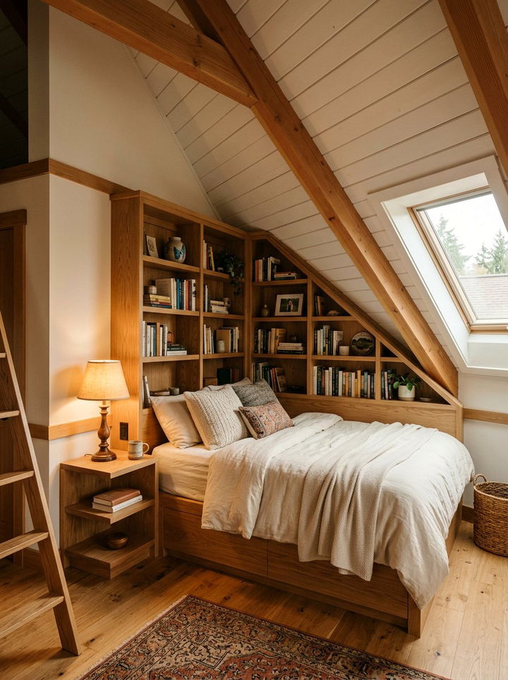 BUILT IN ATTIC BED - 30 attic bedroom ideas