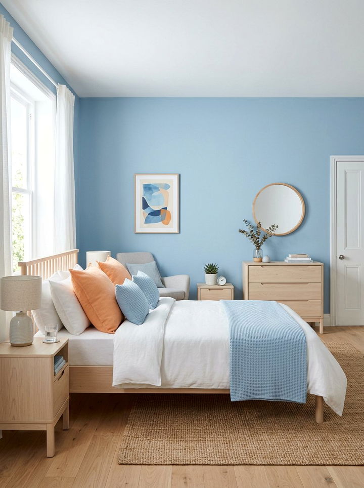 Baby Blue And Cantaloupe Bedroom - 30 orange and blue bedroom color combo