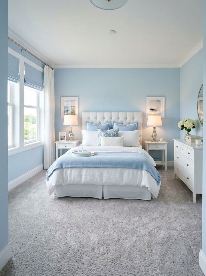 Baby blue bedroom - 30 sky inspired bedroom color ideas