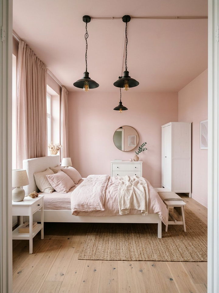 Baby pink bedroom - 30 pastel bedroom ideas