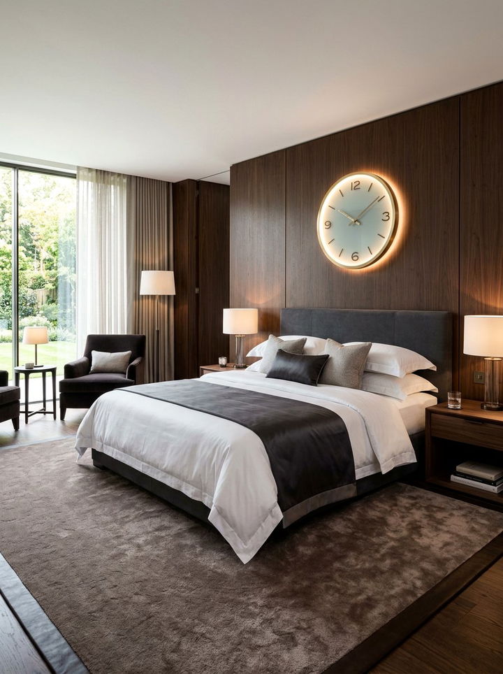 Backlit Glow Wall Clock - 30 bedroom wall clocks