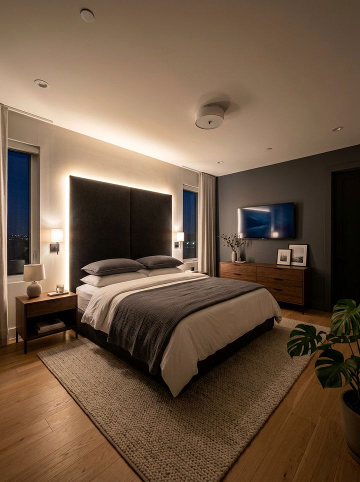 Backlit Headboard Lighting - 30 bedroom lighting ideas