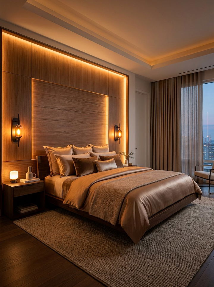 Backlit Headboard - 30 bedroom lighting design