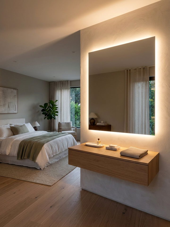 Backlit Vanity Light - 30 bedroom vanity lights