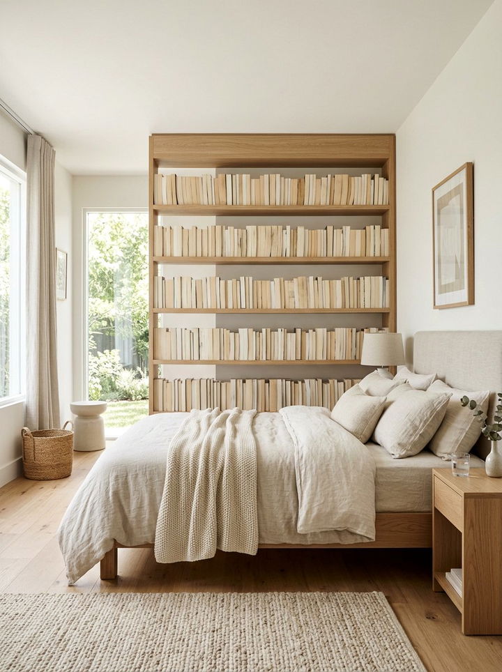 Backwards book display - 30 bedroom book displays