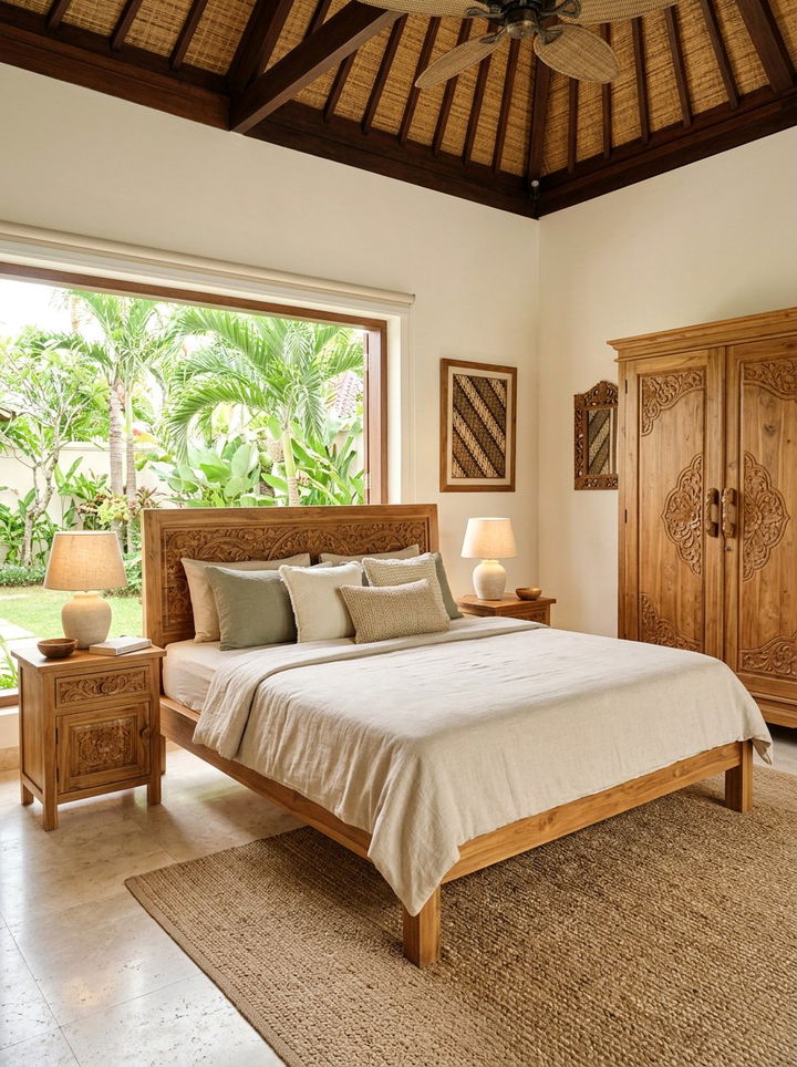 Balinese Handcrafted Wood Furniture - 30 Balinese bedroom ideas