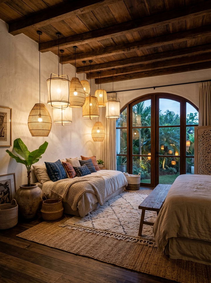 Balinese Lantern Lighting - 30 Balinese bedroom ideas