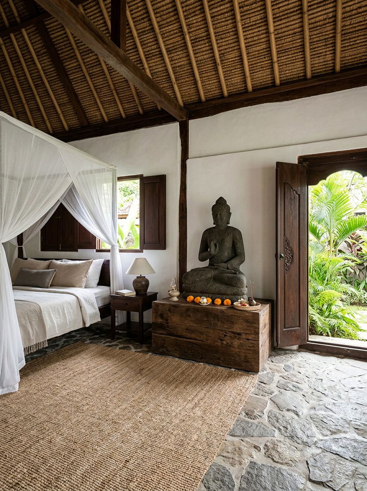 Balinese Statue Decor - 30 Balinese bedroom ideas