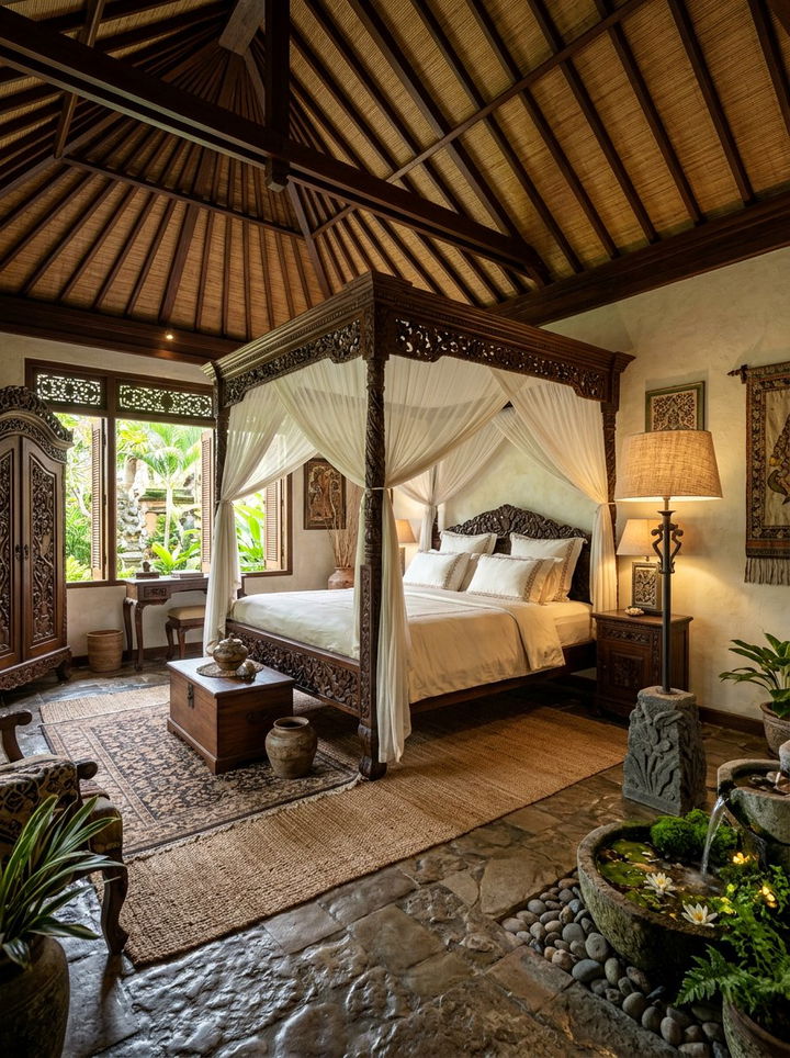 Balinese Style Bedroom - 30 tropical bedroom ideas