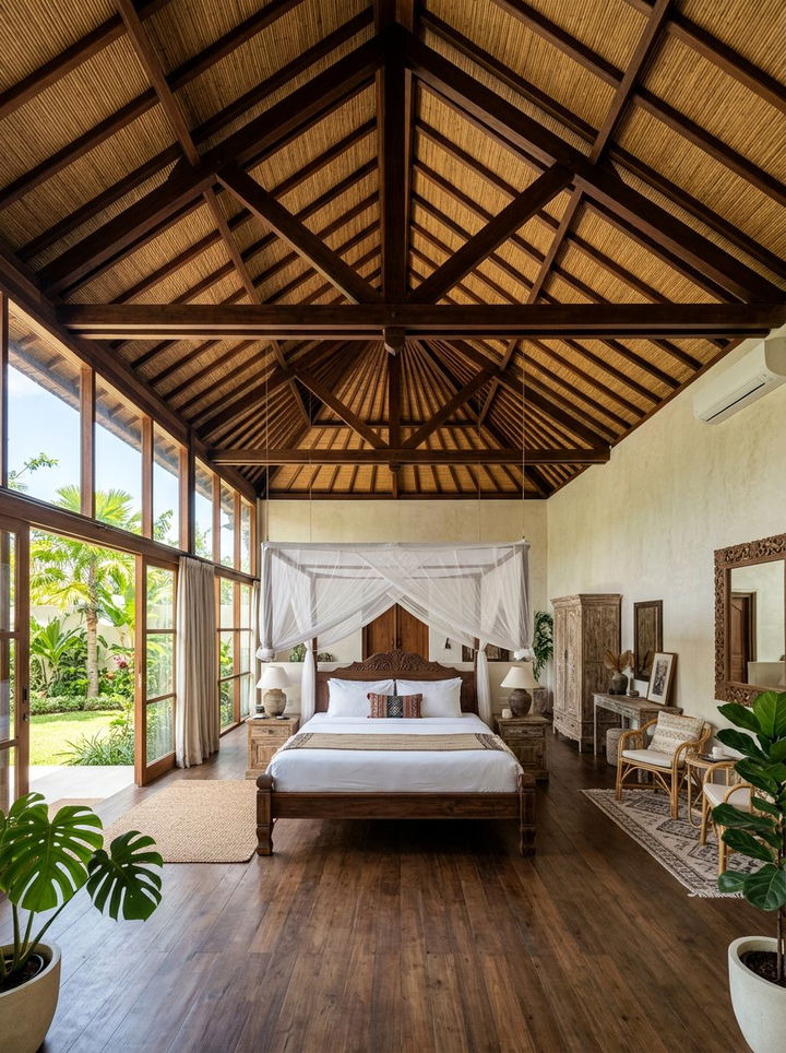 Balinese Vaulted Ceiling - 30 Balinese bedroom ideas
