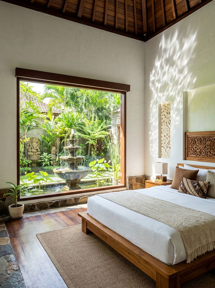 Balinese View With Water - 30 Balinese bedroom ideas