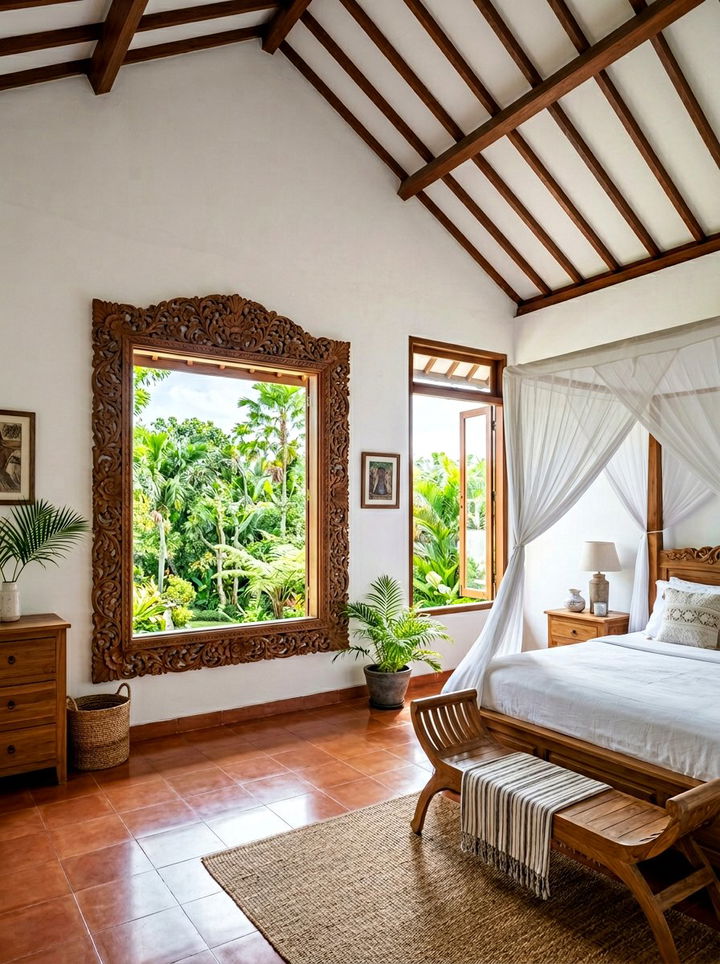 Balinese Wall Mirror - 30 Balinese bedroom ideas
