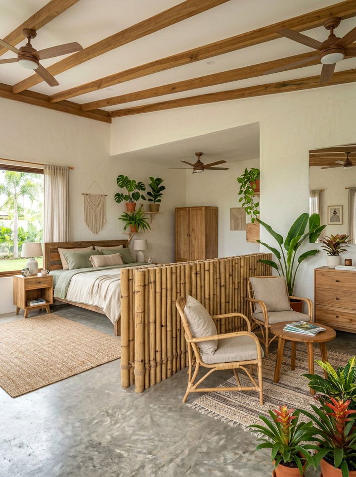 Bamboo Bedroom Half Wall - 30 bedroom half wall ideas