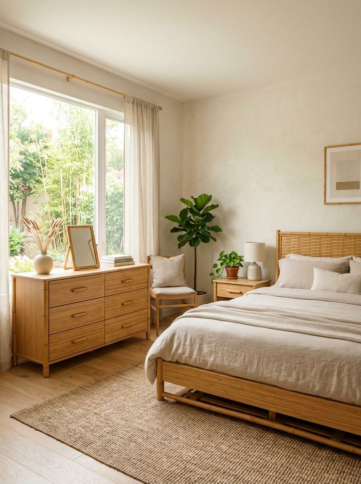 Bamboo Bedroom Set - 30 nature themed bedroom ideas